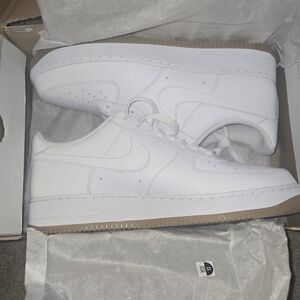 Nike '07 Air Force 1's White Sneakers with gum soles Size 13